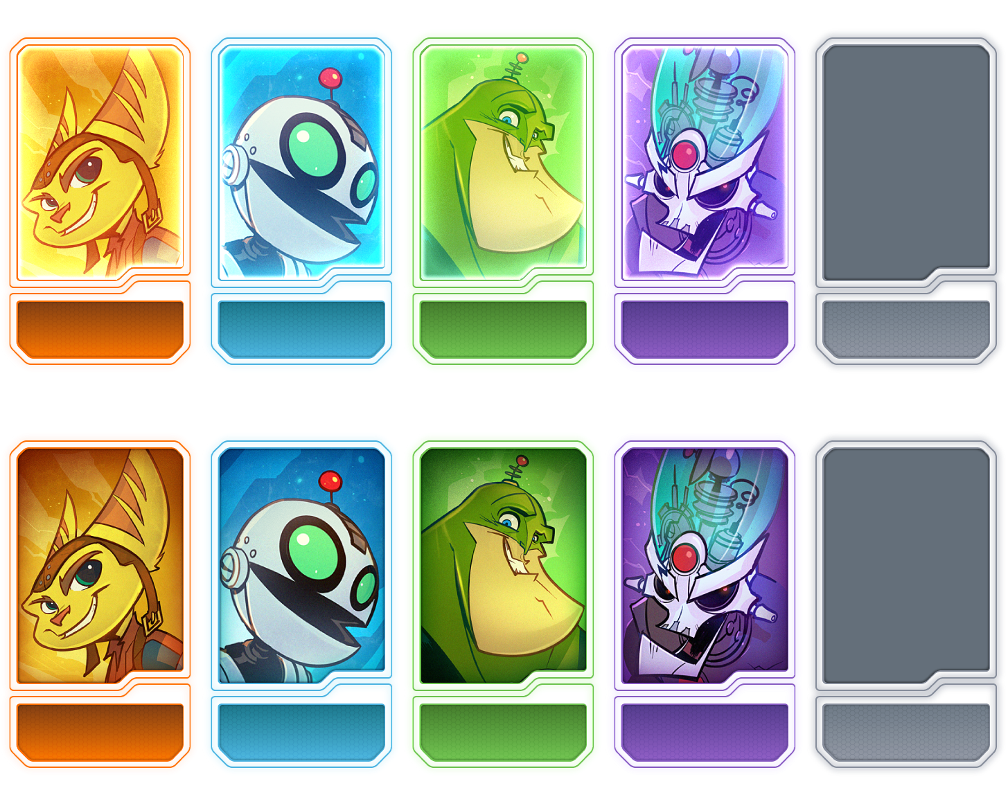 Ratchet & Clank: All 4 One - Old Character Cards
