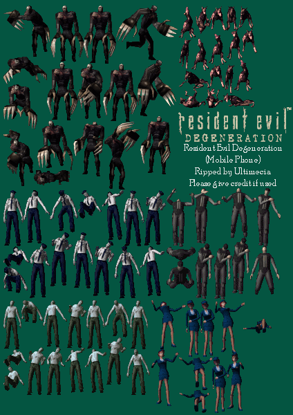 Resident Evil: Degeneration - Enemies and Civilians