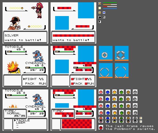 Pokémon Gold / Silver - Battle Interface