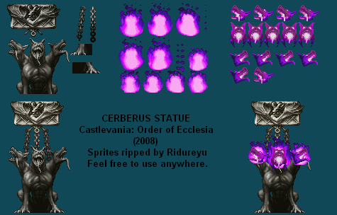 Castlevania: Order of Ecclesia - Cerberus Statue