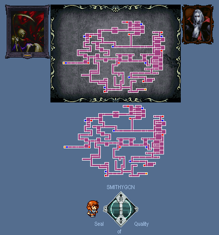 Castlevania: Order of Ecclesia - Dracula's Castle Map