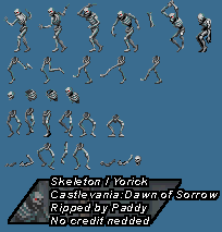 Castlevania: Portrait of Ruin - Skeleton & Yorick