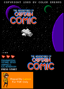 The Adventures of Captain Comic (Bootleg) - Title Screen