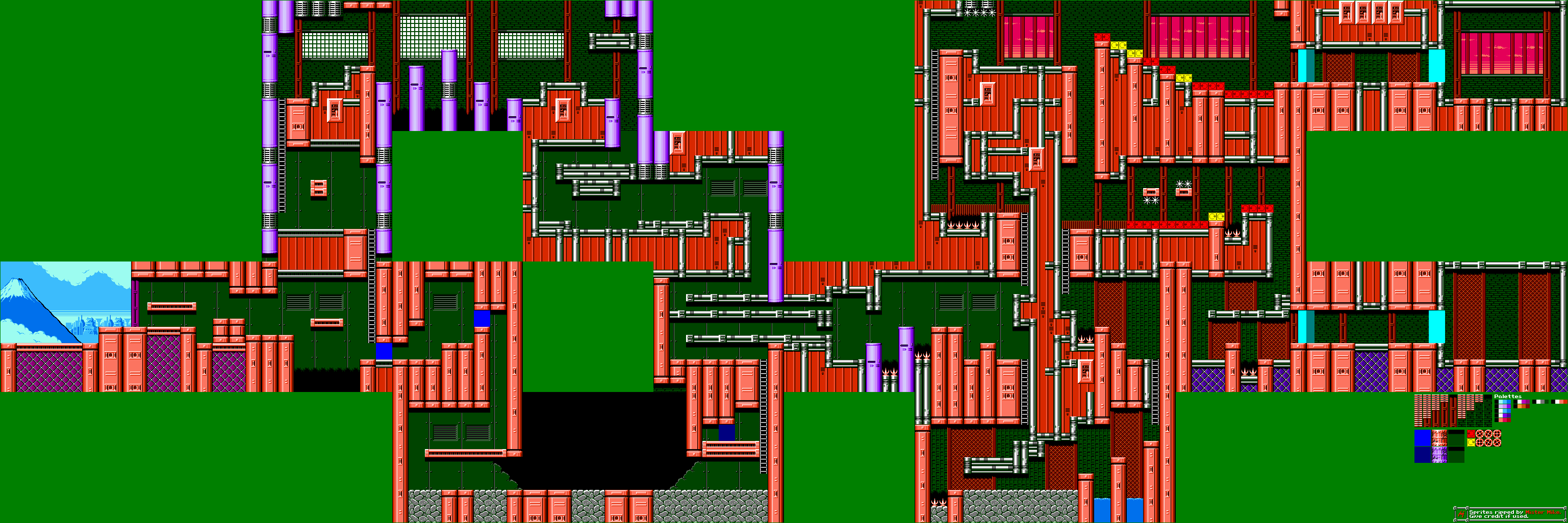 Mega Man 6 - Yamato Man Stage / Impregnable Fortress