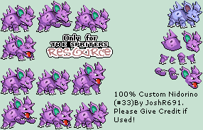 Pokémon Generation 1 Customs - #033 Nidorino