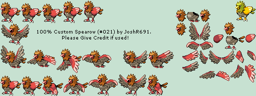 Pokémon Generation 1 Customs - #021 Spearow