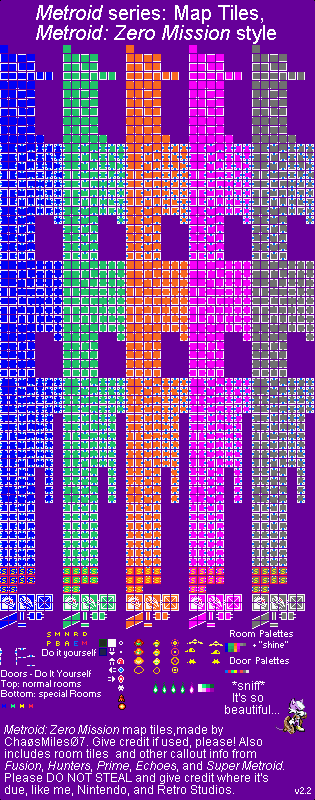 Metroid Zero Mission - Map Tiles