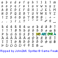 Pokémon Mystery Dungeon: Explorers of Time / Darkness - Font