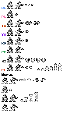 Mega Man 6 Weapons (Game Boy-Style)