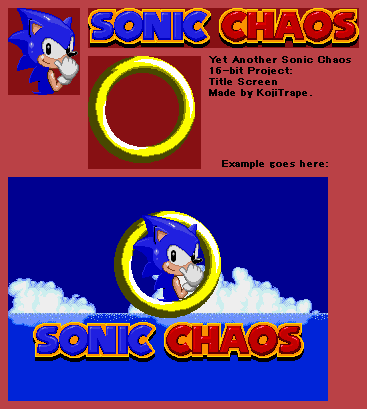 Sonic the Hedgehog Customs - Title Screen (Sonic Chaos, Genesis-Style)