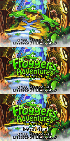 Frogger's Adventures: Temple of the Frog - Title Screen
