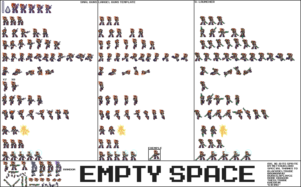 Mega Man X Customs - Axl (SNES-Style)