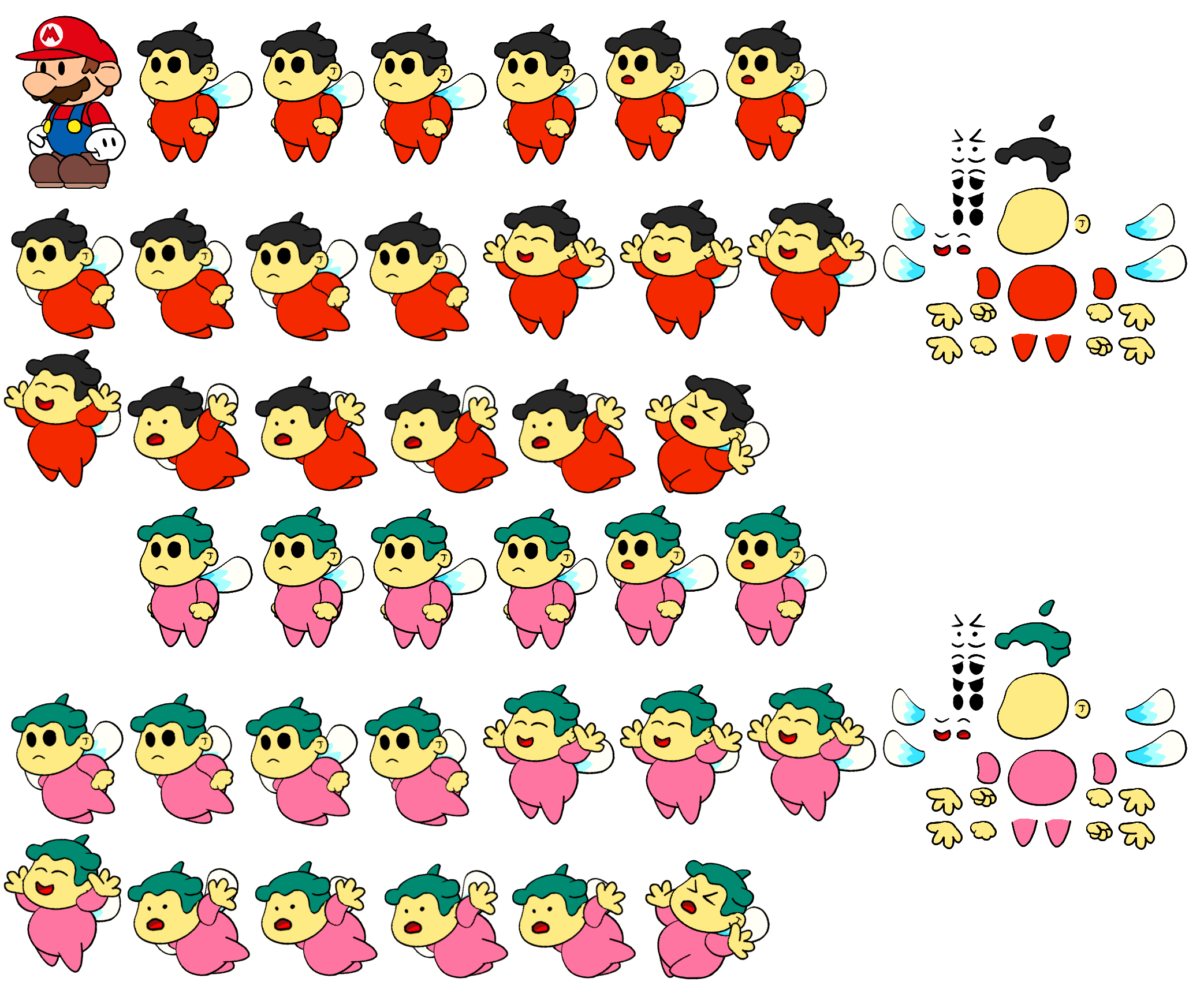 The Spriters Resource Full Sheet View Mario Customs Subcons