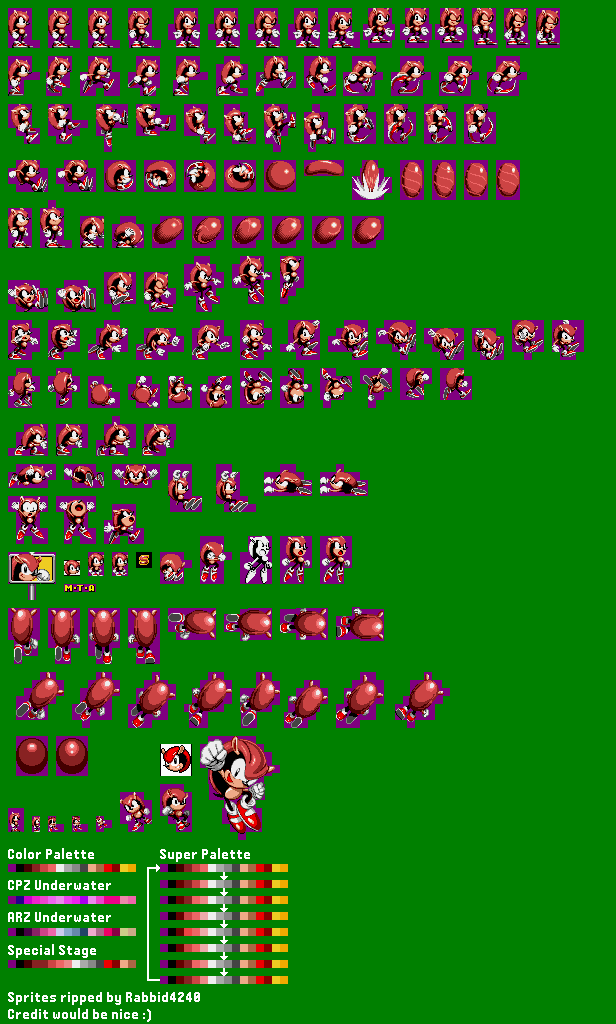 Sonic Art Resources — sonichedgeblog: Sonic, Ray and Mighty sprites