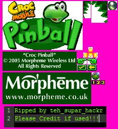 Croc Mobile Pinball - Menu Elements