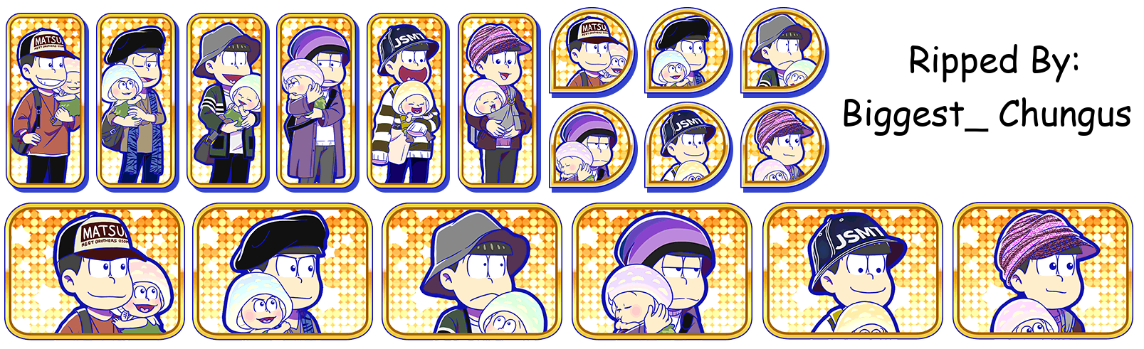 Osomatsu-san Hesokuri Wars: Battle of the NEETs - Set Icons (Stage Papa)