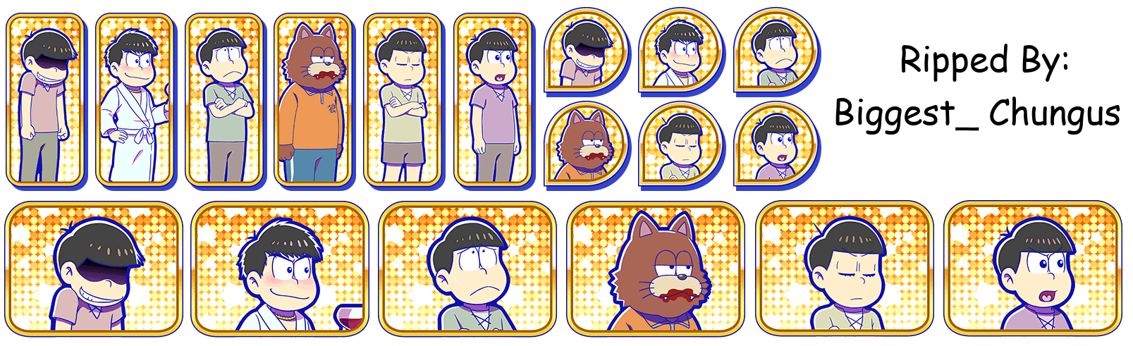 Osomatsu-san Hesokuri Wars: Battle of the NEETs - Set Icons (Werewolf TV Anime ver.)