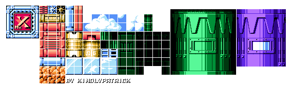 Mega Man Customs - Wind Man Tileset (MM10-Style)