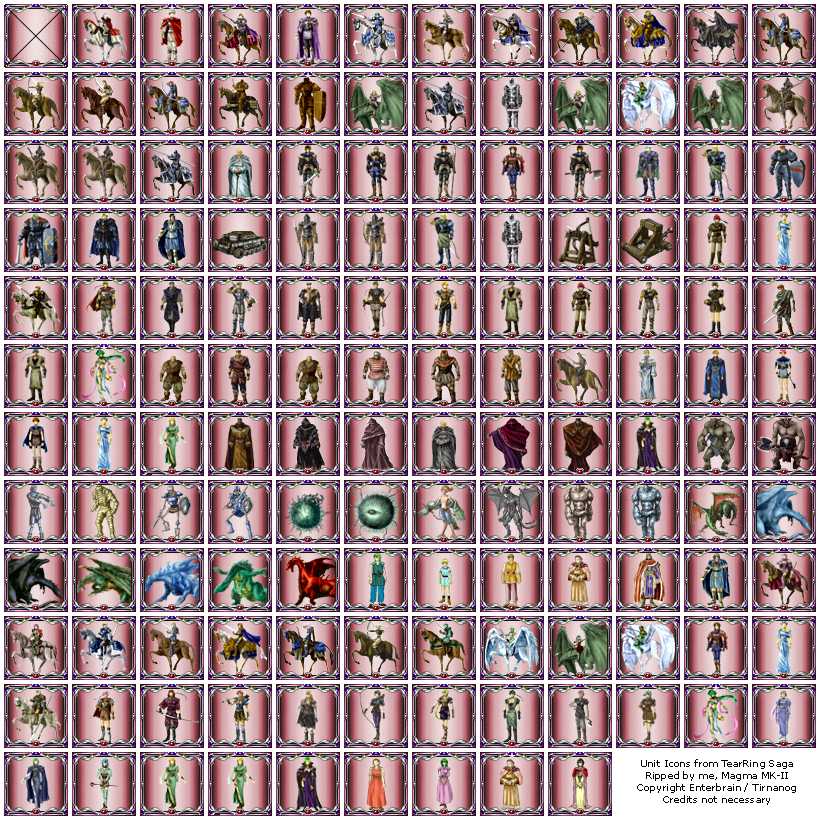 TearRing Saga: Utna Heroes Saga - Unit Icons