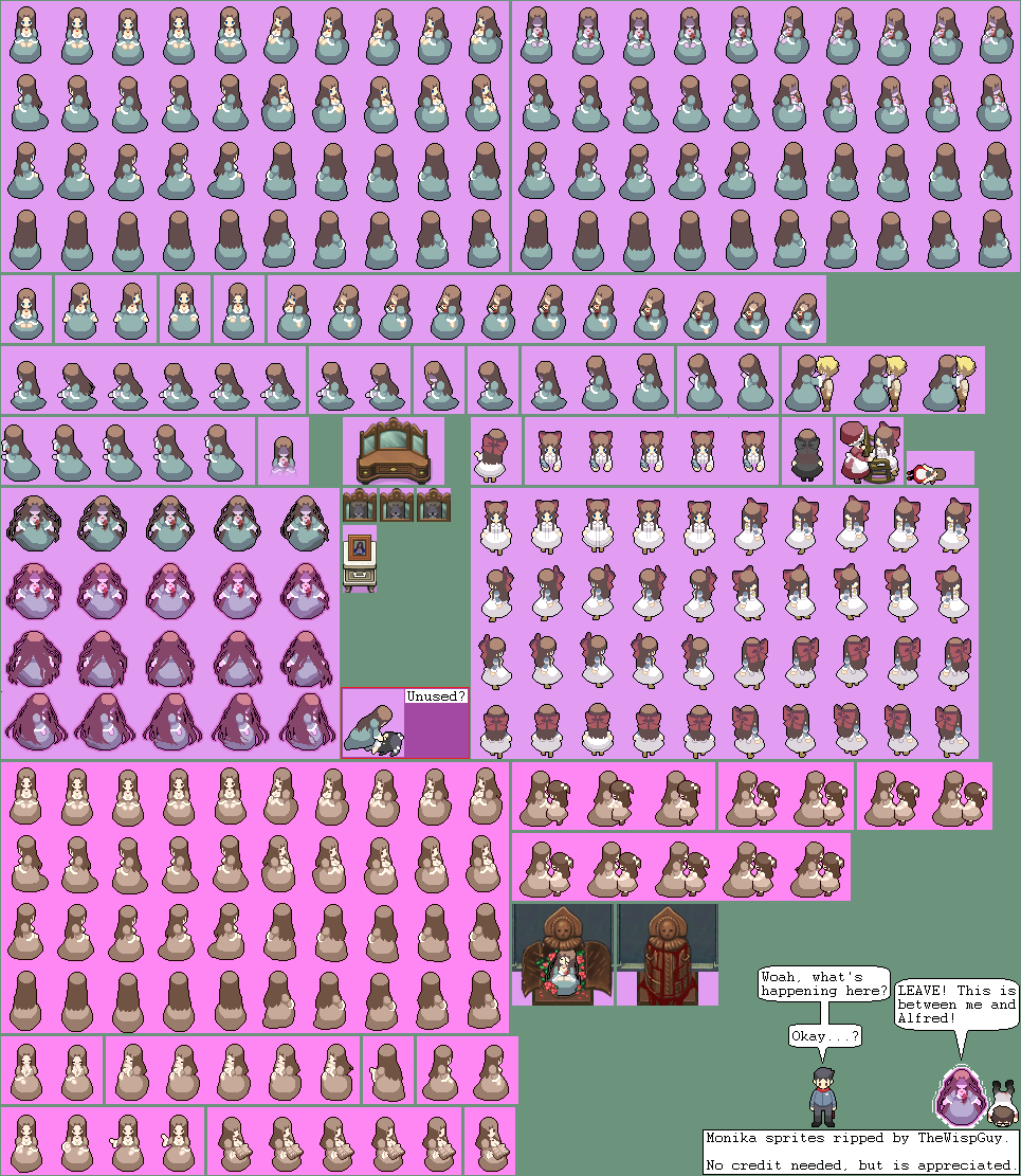 The Spriters Resource - Full Sheet View - Mad Father (2020 Remake) - Monika Drevis
