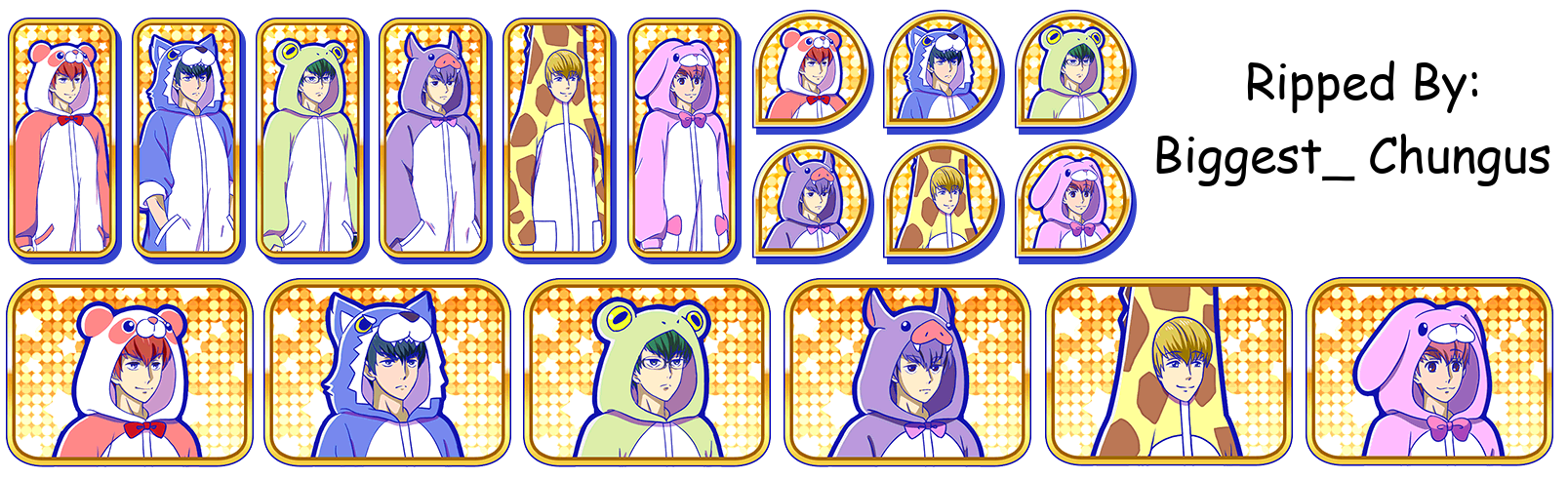 Osomatsu-san Hesokuri Wars: Battle of the NEETs - Set Icons (F6: Animal Pajama)