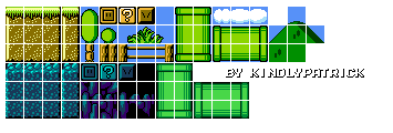 Grass Stage Tileset (NES-Style)