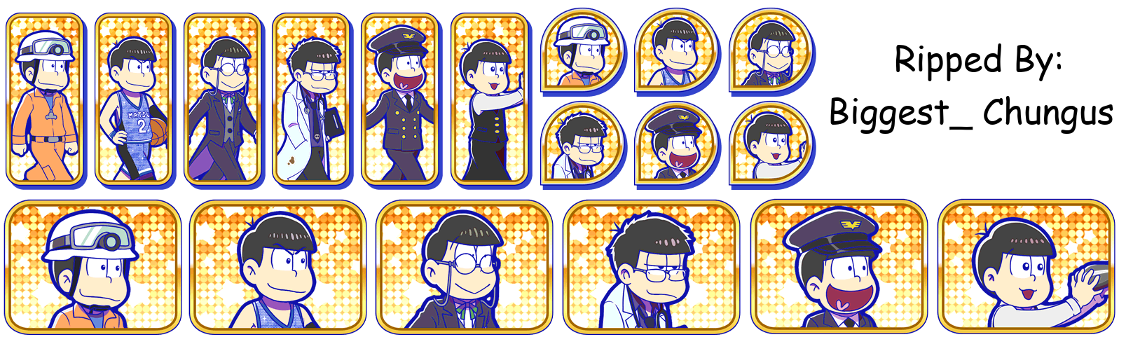 Osomatsu-san Hesokuri Wars: Battle of the NEETs - Set Icons (Work)