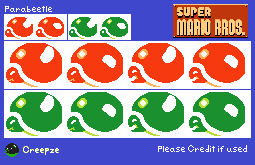 Para-Beetle & Heavy Para-Beetle (SMB1 NES-Style)