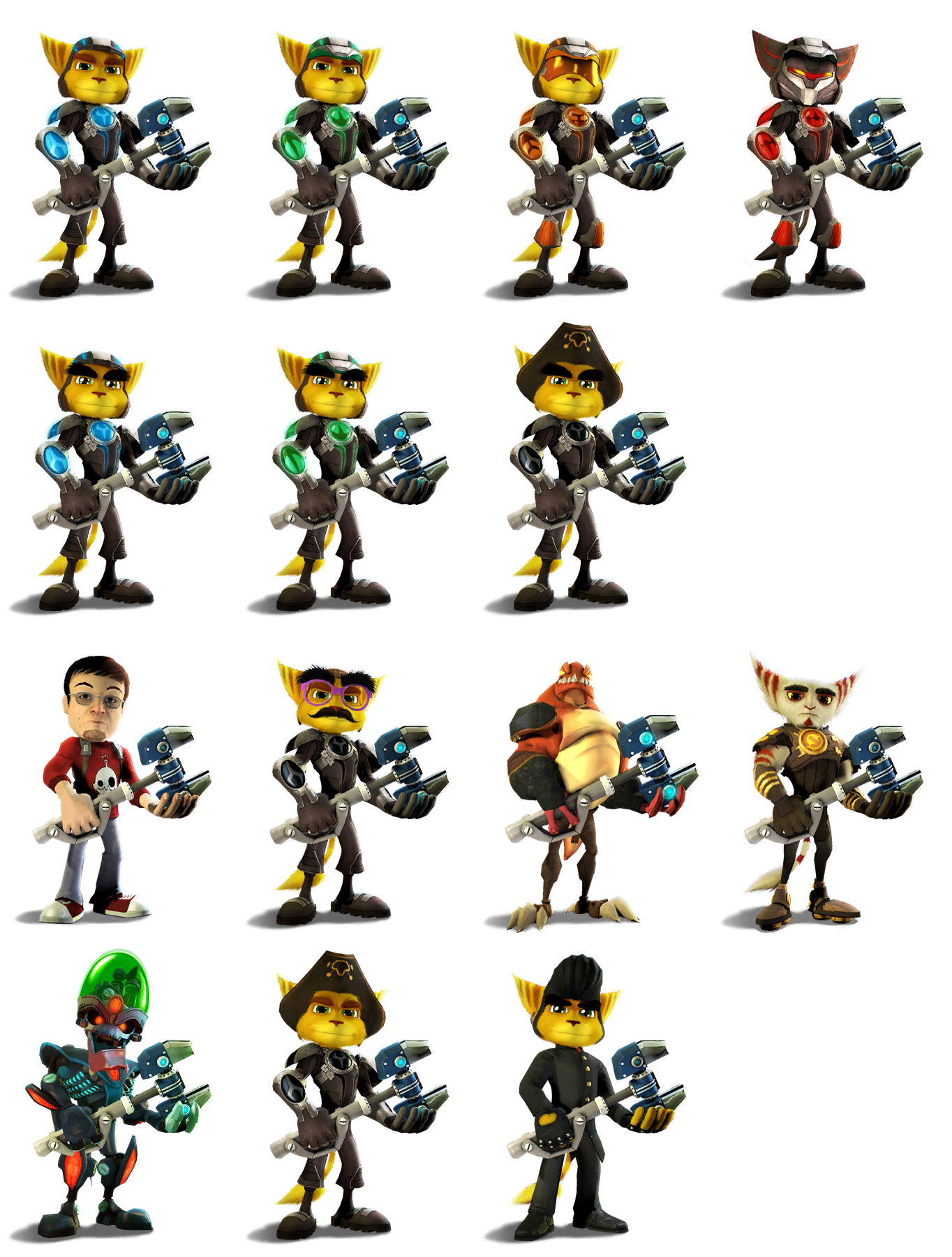 Ratchet & Clank Future: A Crack in Time - Armour/Skin Renders