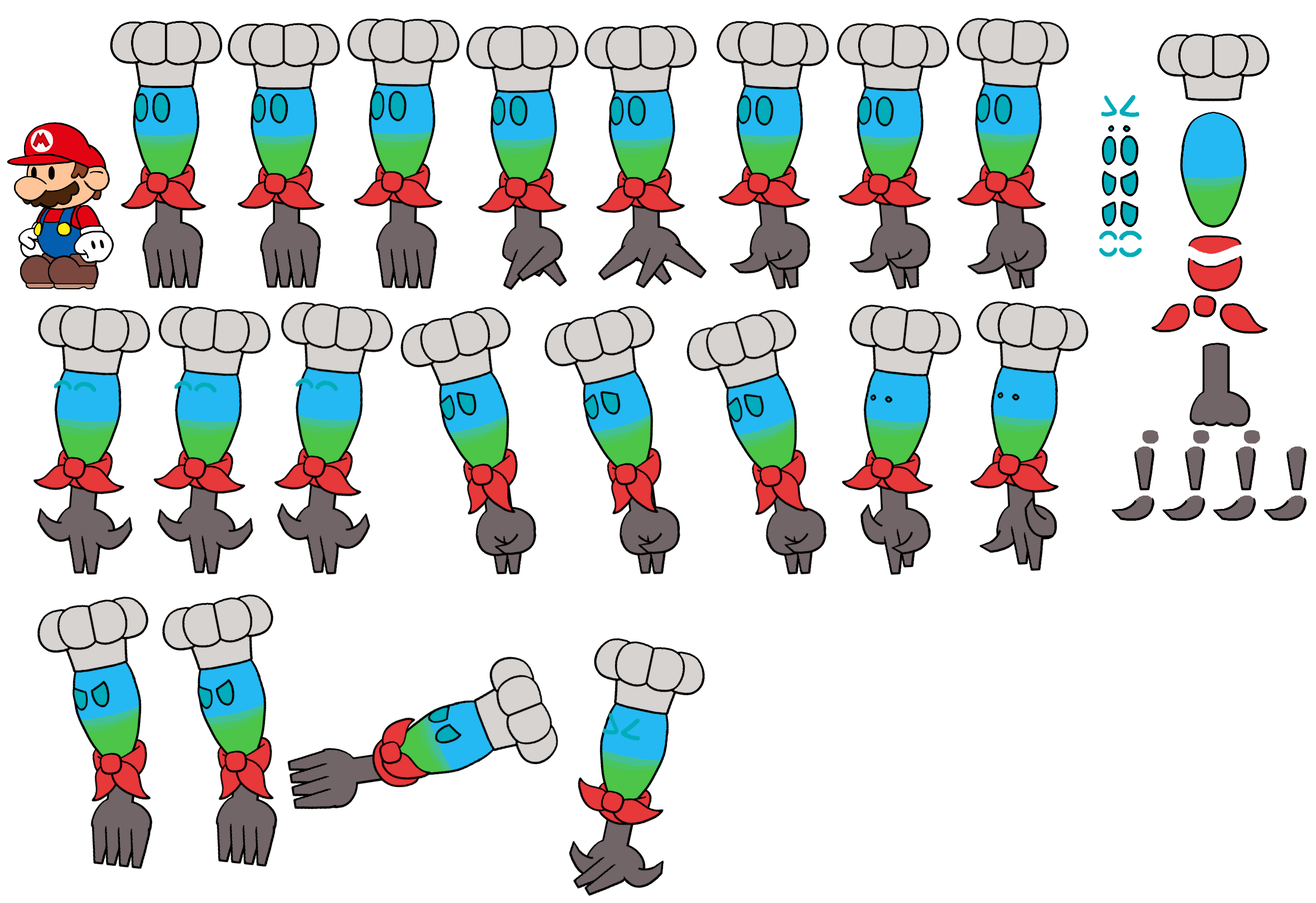 Volbonan (Blue, Paper Mario-Style)