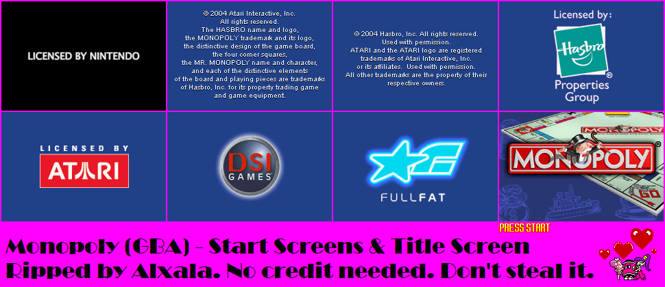 Start Screens & Title Screen