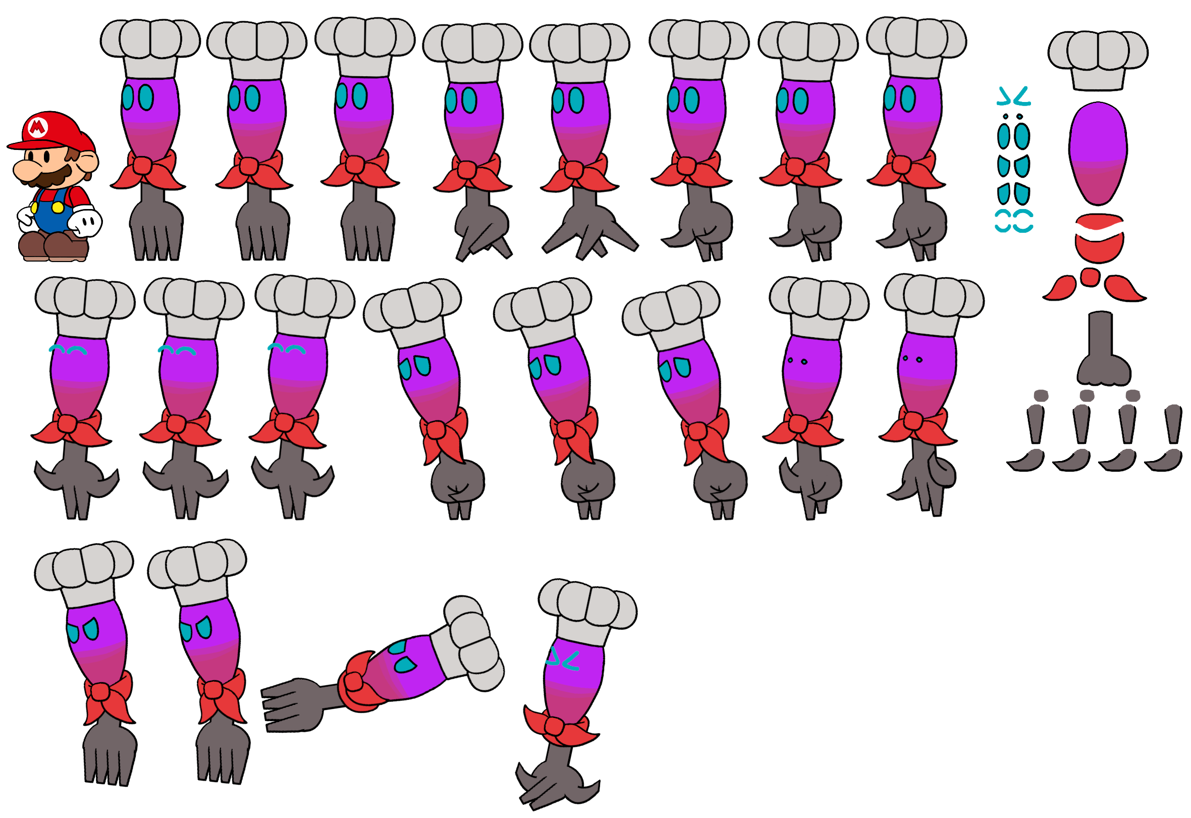 Volbonan (Purple, Paper Mario-Style)