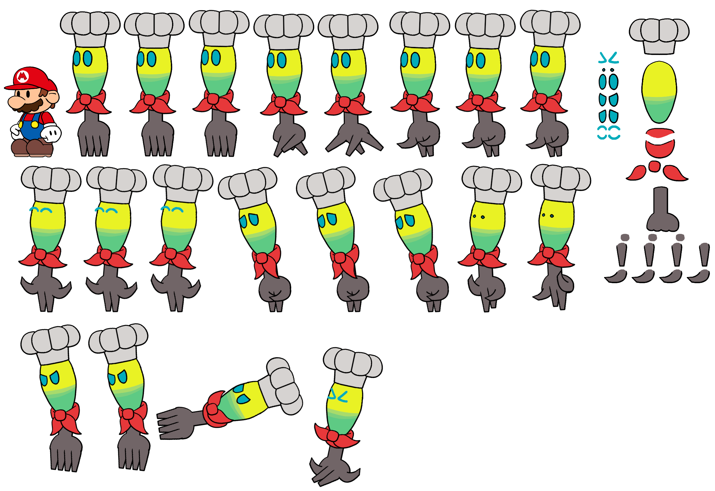 Mario Customs - Volbonan (Yellow, Paper Mario-Style)