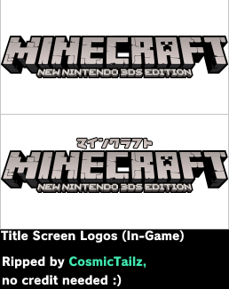 Minecraft: New Nintendo 3DS Edition - Title Logos