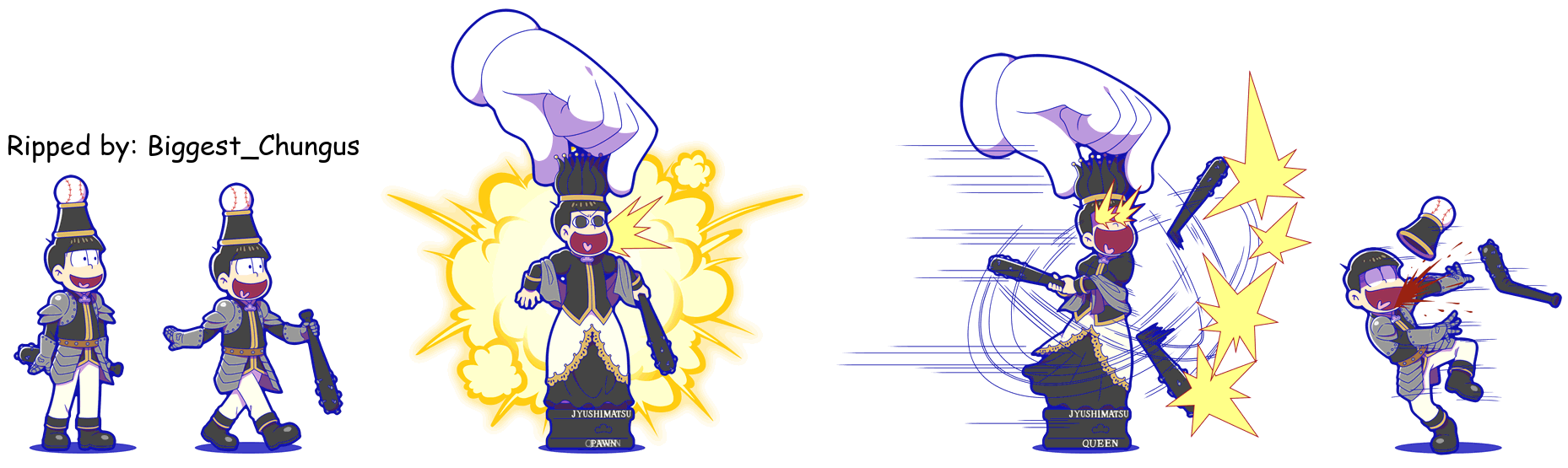 Osomatsu-san Hesokuri Wars: Battle of the NEETs - Jyushimatsu (Chess Matsu: Black)