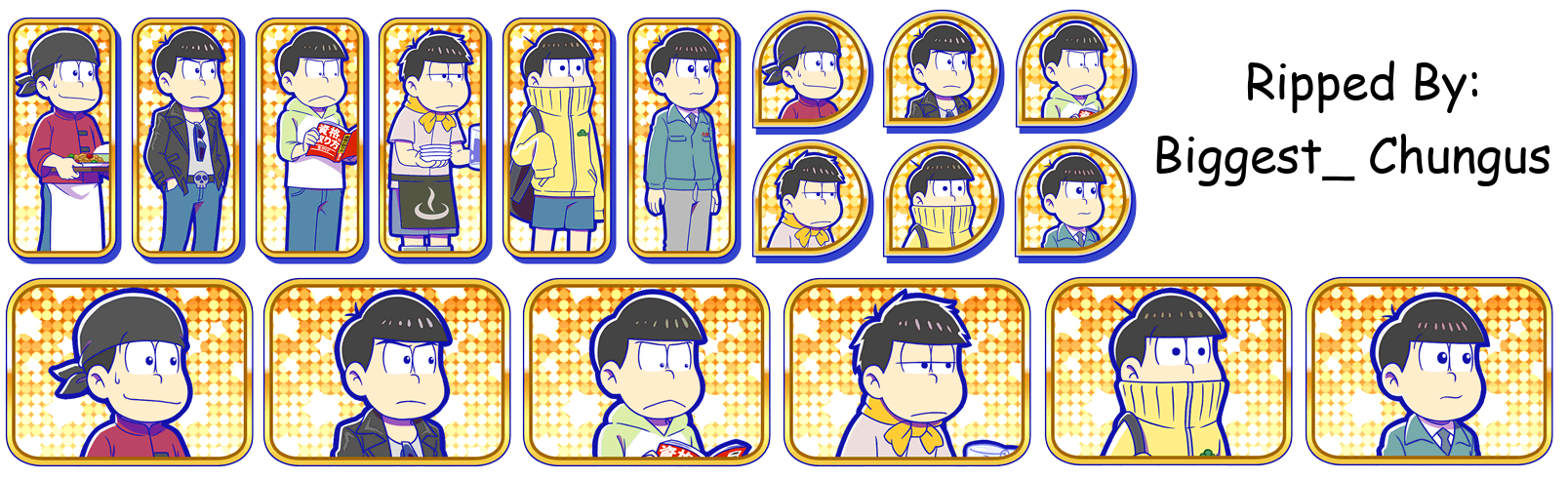 Osomatsu-san Hesokuri Wars: Battle of the NEETs - Set Icons (Independent: Season 2)