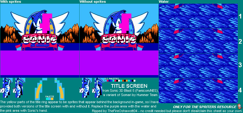 Title Screen (Sonic 3D Blast 5)