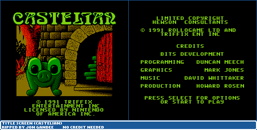 Castelian - Title Screen