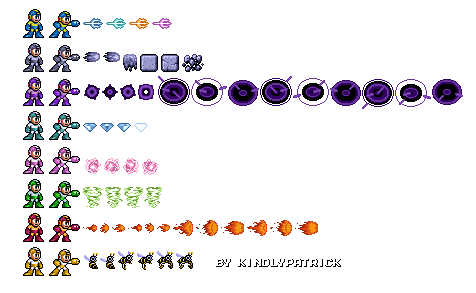 Mega Man 9 Weapons (Wily Wars-Style)