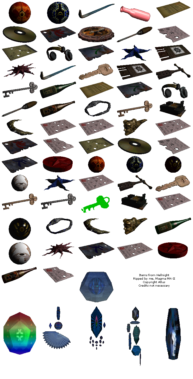 Hellnight / Dark Messiah - Items