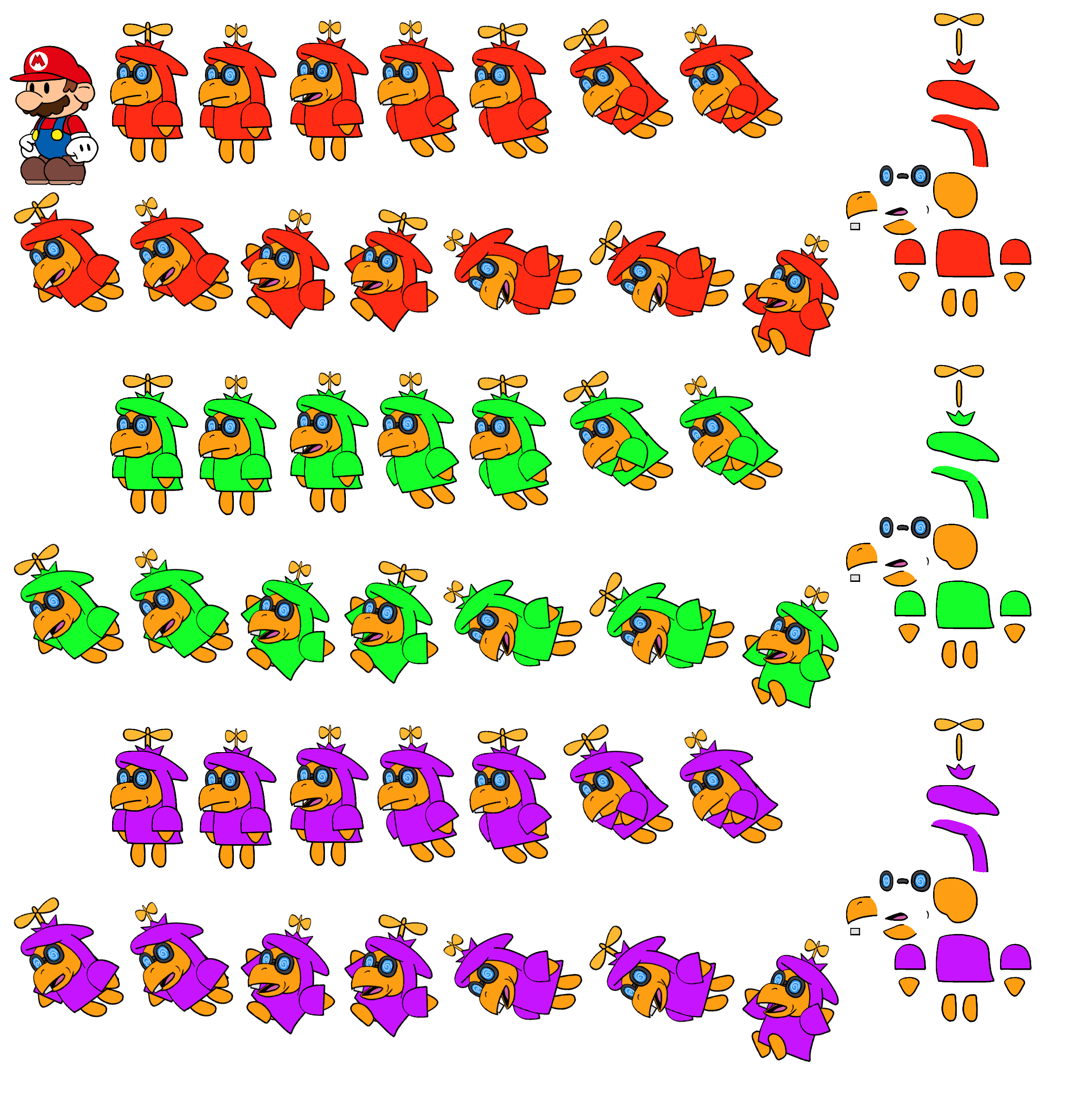 Yoshi Customs - Toady (Paper Mario-Style)