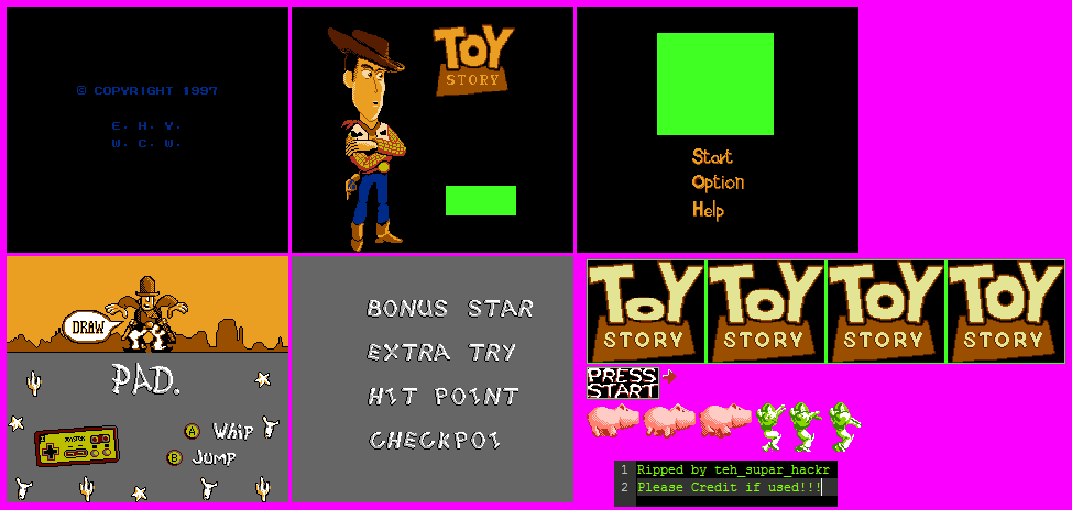Toy Story (Bootleg) - Title Screen Elements