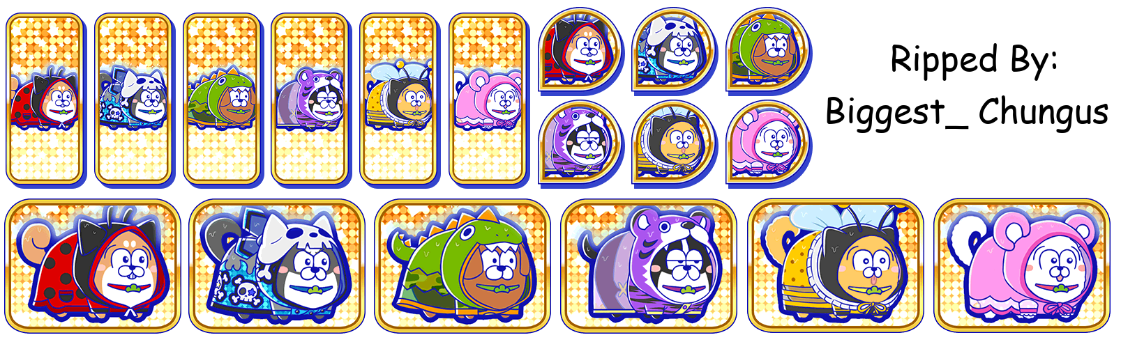 Set Icons (Dog Matsu: Raincoat)