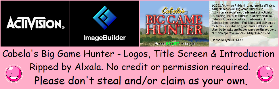 Cabela's Big Game Hunter - Logos, Title Screen & Introduction