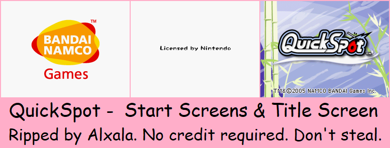 QuickSpot - Start Screens & Title Screen