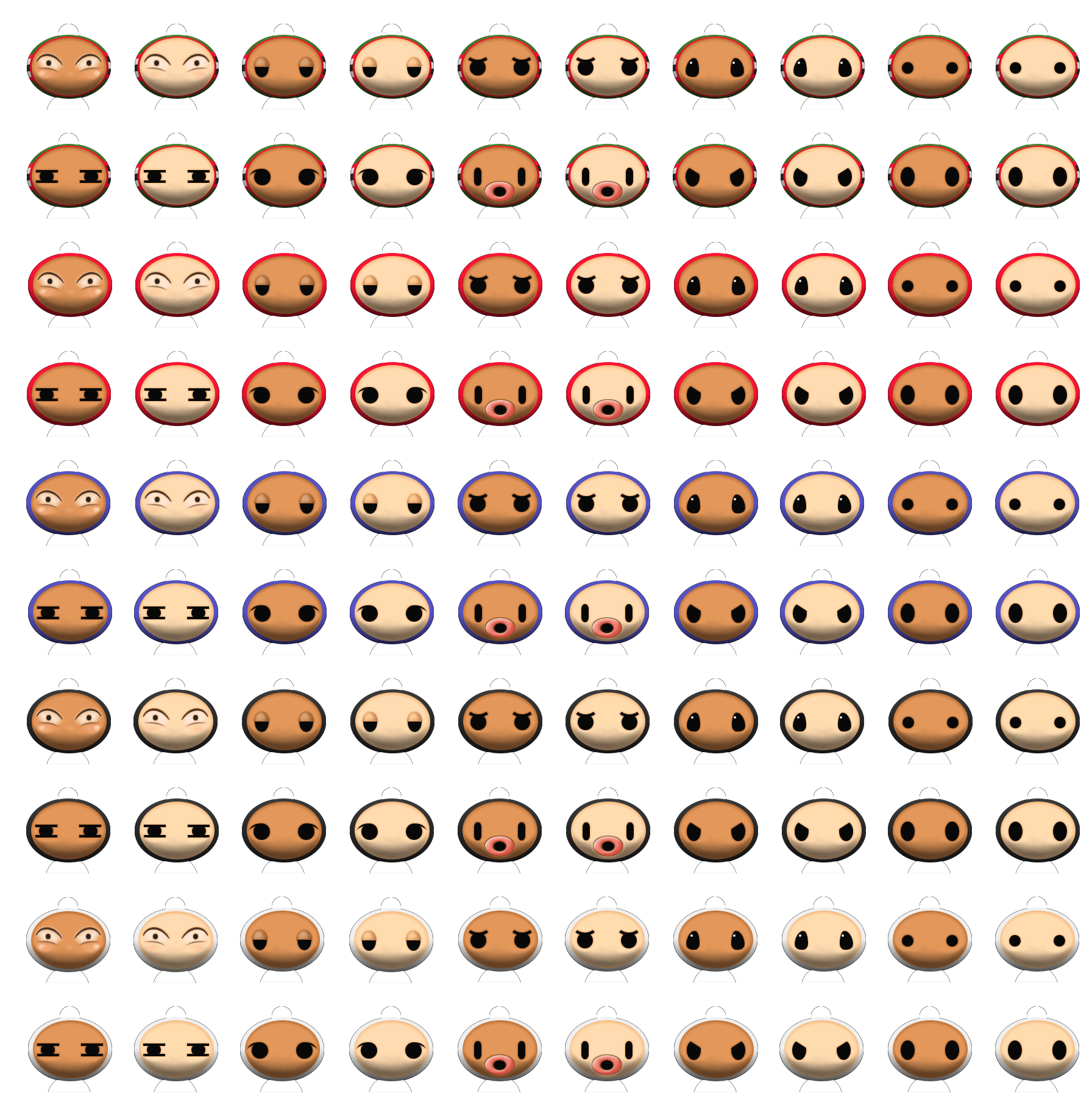 Bomberman Hardball - Faces