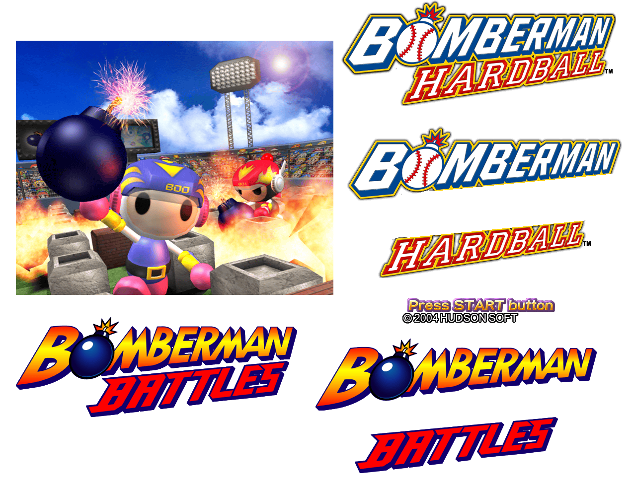 Bomberman Hardball - Title Screen
