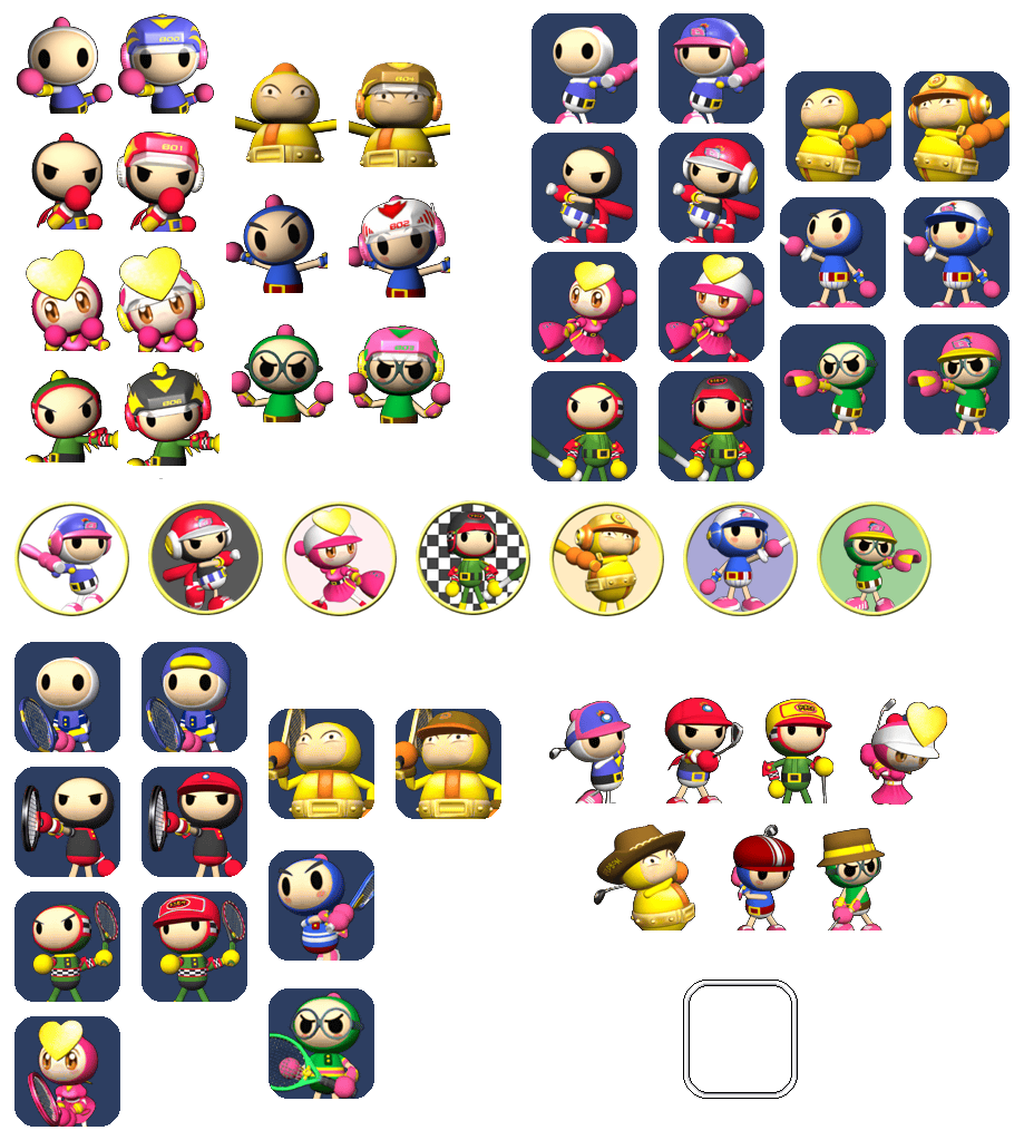 Bomberman Hardball - Character Icons