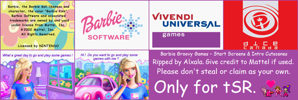 Barbie Groovy Games - Start Screens & Intro Cutscenes