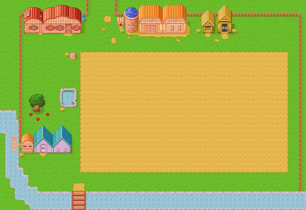 Harvest Moon: More Friends of Mineral Town - Farm Map (Autumn)